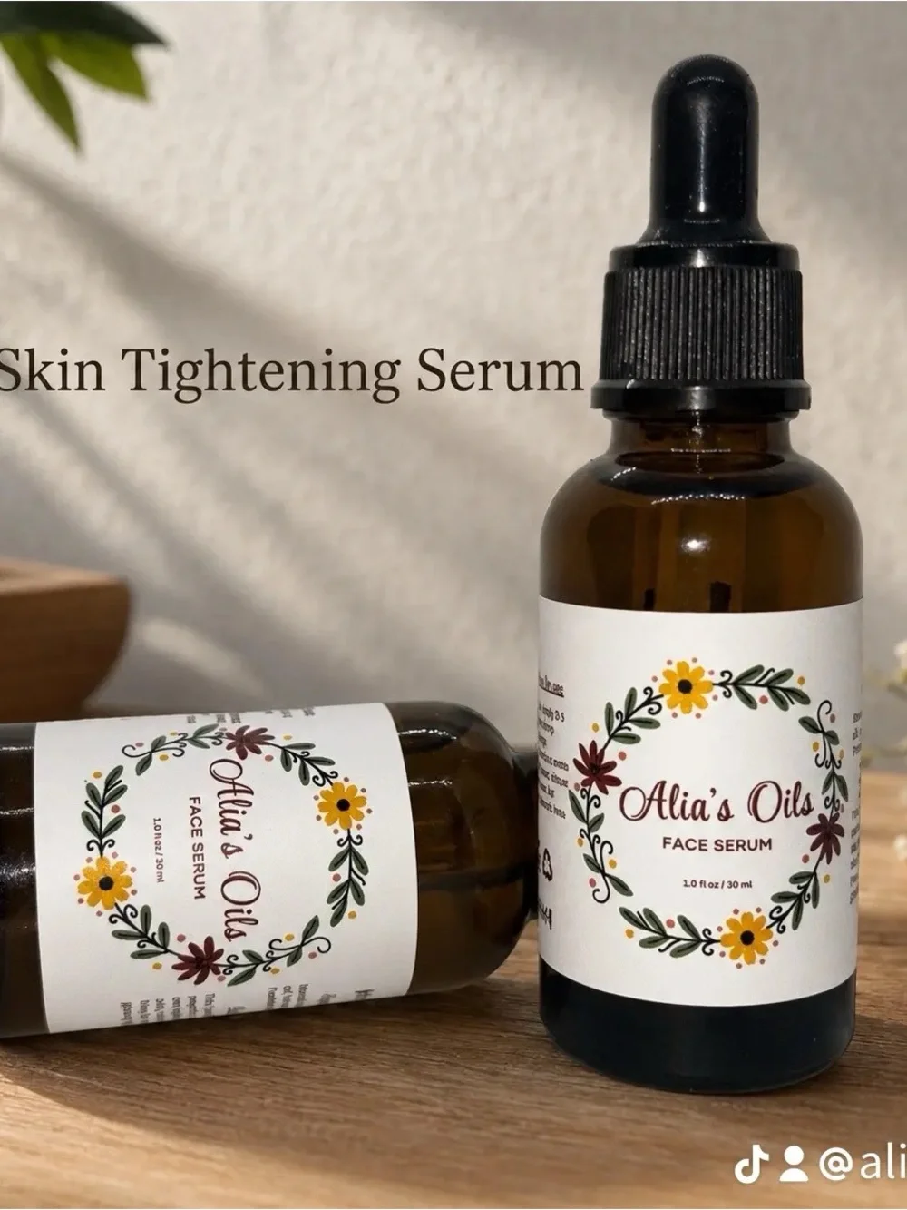 Face Serum – Amber Bottle with Black Dropper (Brown)